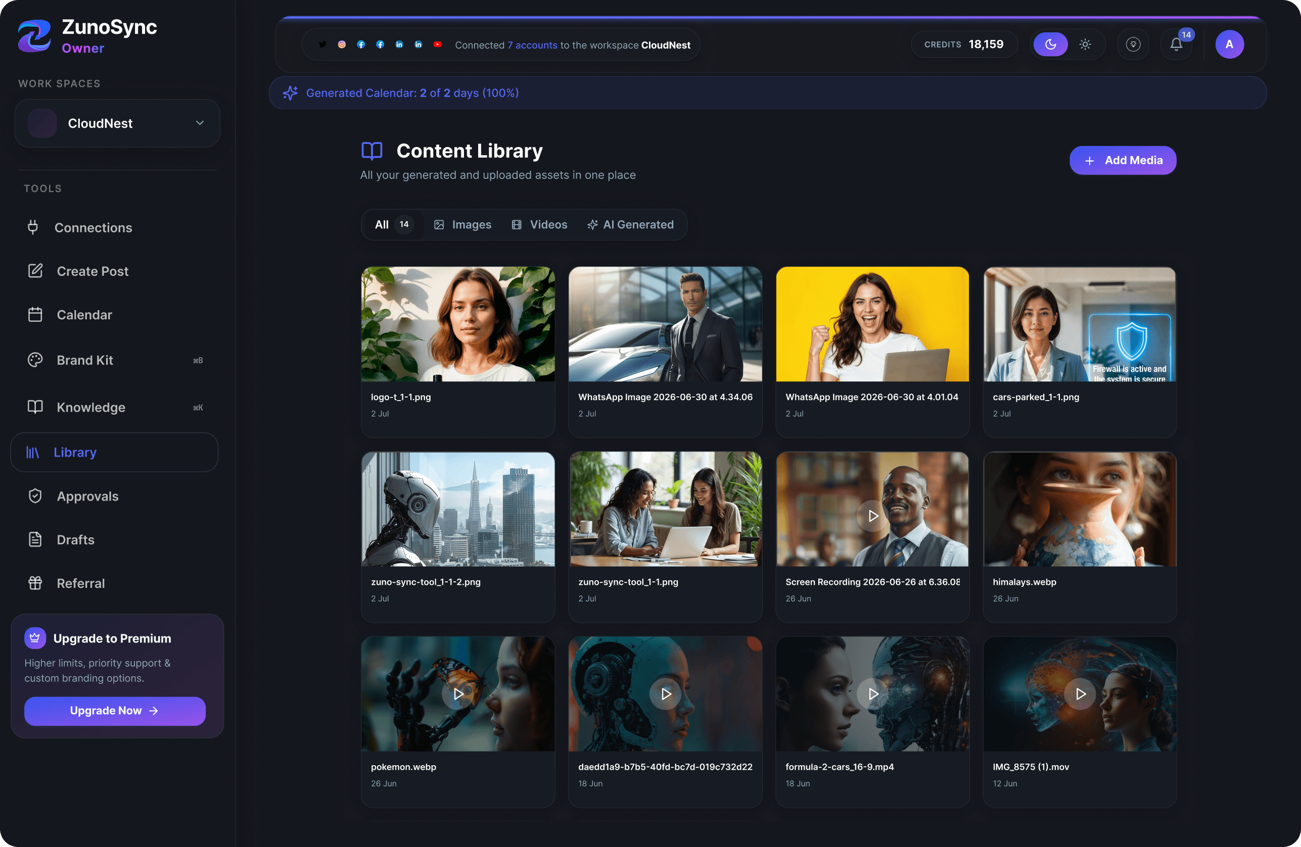 ZunoSync Platform Mockup